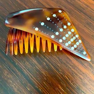 VTG Hair Comb. Rhinestones all there, bright and sparkly!